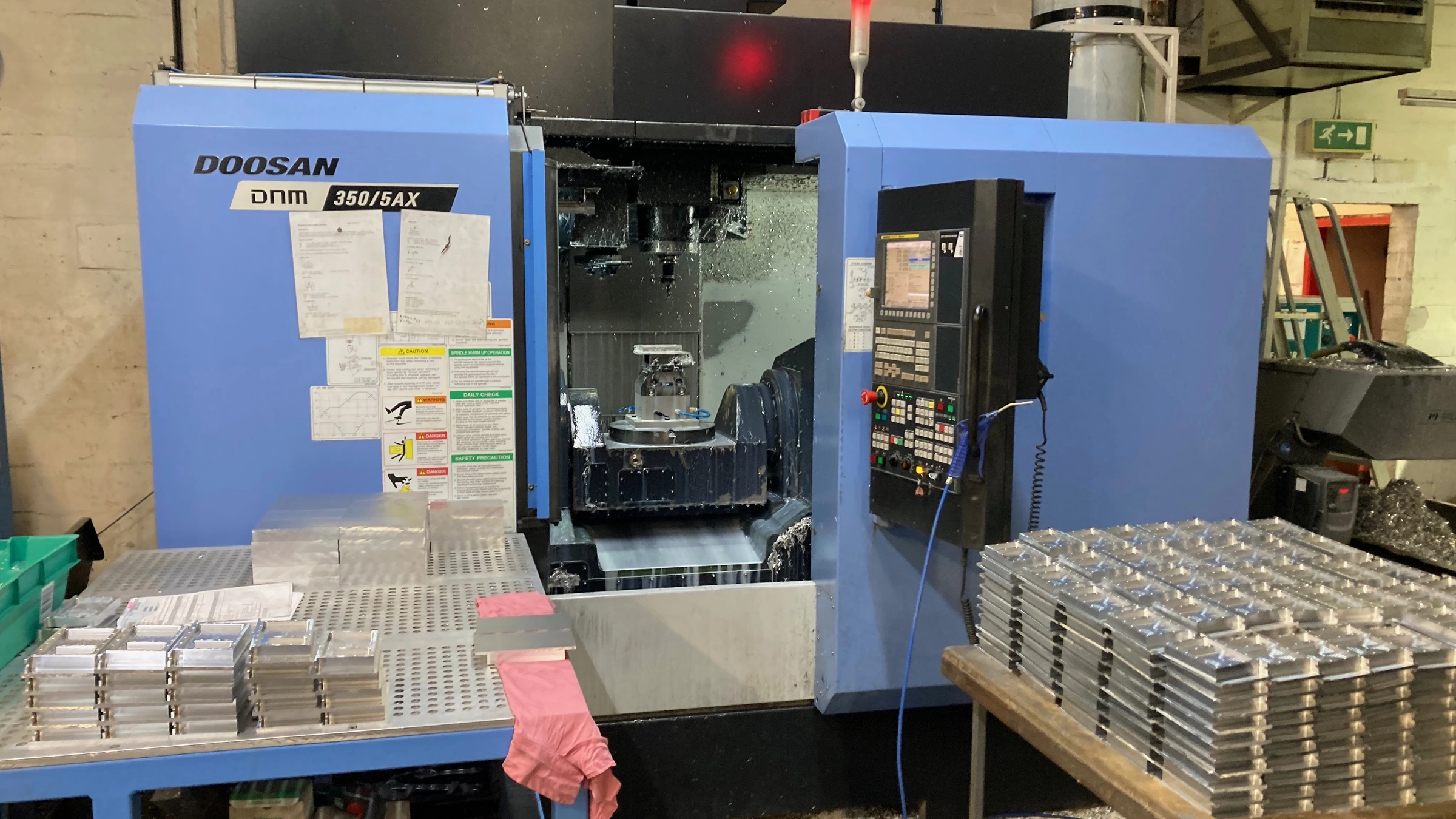 The Doosan five-axis CNC machine selected to manufacture Conic
